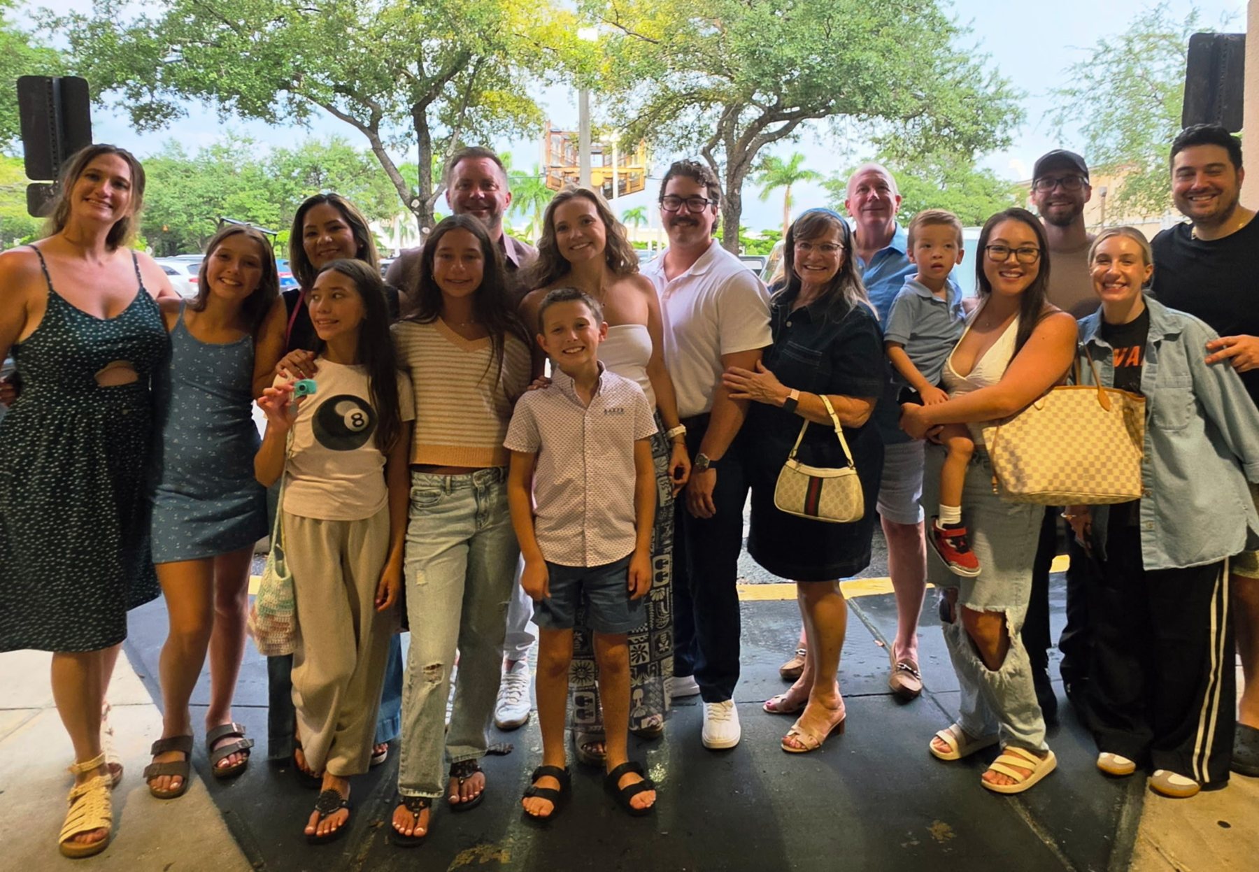 The whole family together at the celebration
