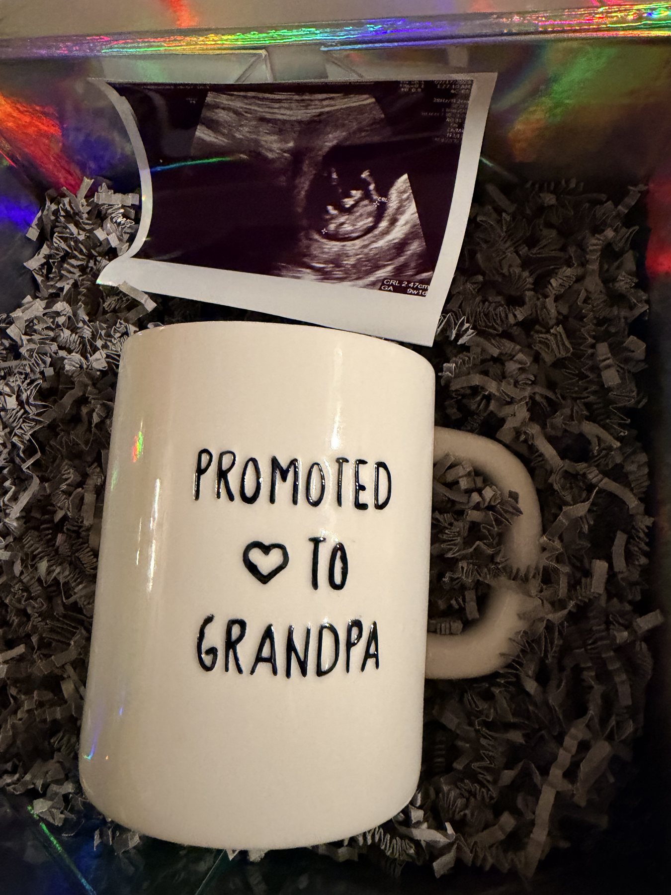 Promoted to Grandpa mug in gift box